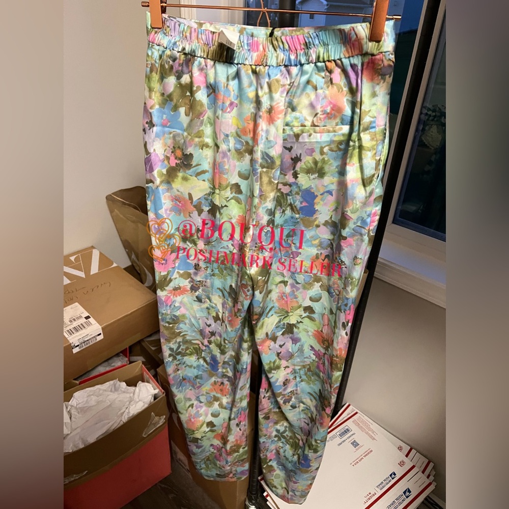 BLOGGERS FAV ZARA HIGH WAISTED FLORAL PRINT PANTS - Picture 3 of 8